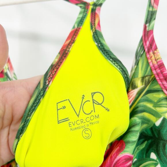 EVCR Womens‎ Tropical Floral Built In Shorts Athletic Active Tank Dress Size S - Picture 4 of 7